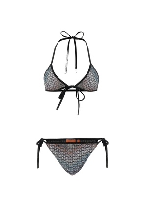 Missoni Caperdoni sequin-embellished zigzag bikini - Black