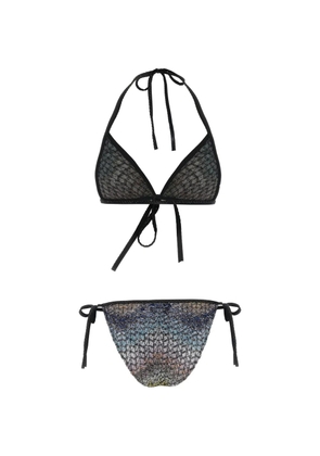 Missoni Caperdoni sequin-embellished zigzag bikini - Black