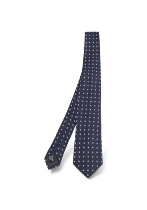 Emporio Armani Pre-Owned square-pattern jacquard tie - Blue