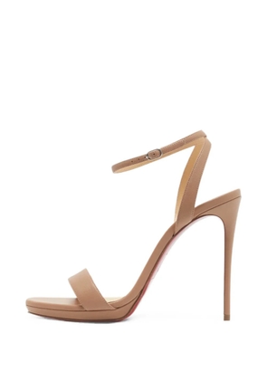 Christian Louboutin Pre-Owned Loubi Queen ankle-strap heeled sandals - Neutrals