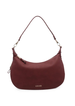 LIU JO logo-plaque croc-effect shoulder bag - Red