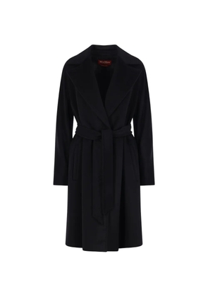 Max Mara belted notch-lapel coat - Black