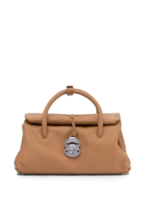 Zanellato DOTTA stud-embellished leather tote bag - Neutrals