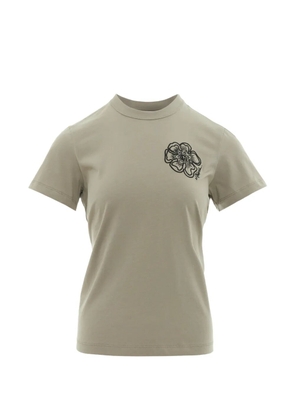 3.1 Phillip Lim floral-embroidery T-shirt - Green