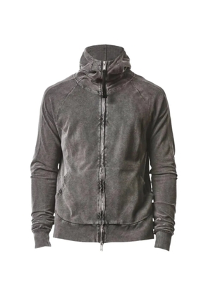 Thom Krom faded-effect zip-up hoodie - Grey