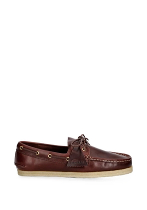 Clarks Originals leather lace-up loafers - Brown