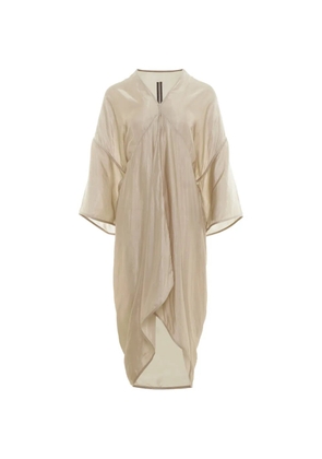 Rick Owens Tommykite draped V-neck dress - Neutrals