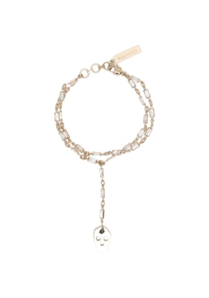 Alexander McQueen Skull crystal-embellished bracelet - Gold