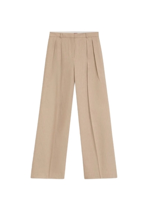HUGO pinstripe-pattern pleated trousers - Neutrals