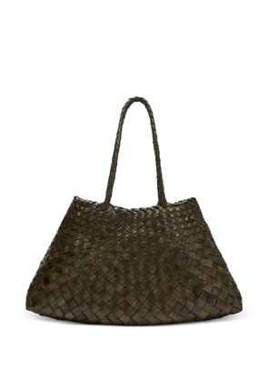 DRAGON DIFFUSION woven plait leather shoulder bag - Green