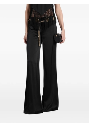 alice + olivia Olivia chain-link eyelet-embellished palazzo pants - Black