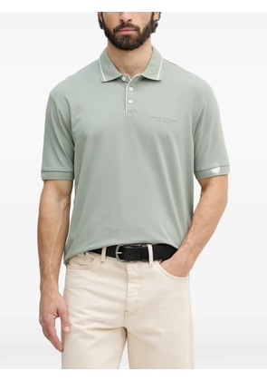 Armani Exchange logo-embroidered tipped polo shirt - Green