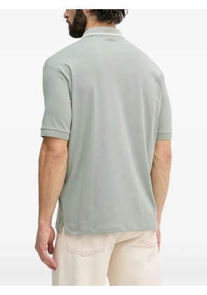 Armani Exchange logo-embroidered tipped polo shirt - Green