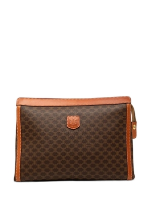 Celine Pre-Owned 20th Century Macadam Coated Canvas clutch bag - Brown