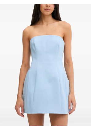 Bardot strapless panelled mini dress - Blue