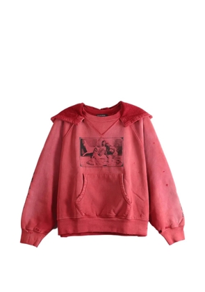 Enfants Riches Déprimés Oklahoma City Church graphic-print distressed hoodie - Red
