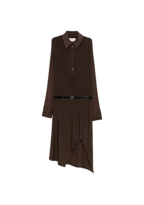 Coperni shirt midi dress - Brown