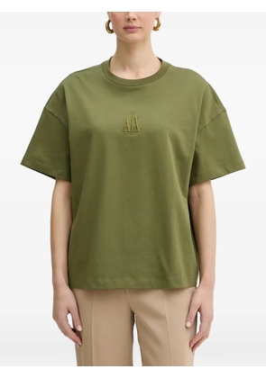 Armani Exchange logo-embroidered T-shirt - Green