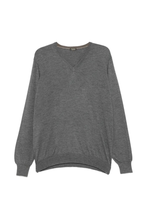 Gran Sasso V-neck sweater - Grey