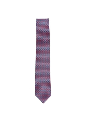 Ferragamo Gancini-pattern tie - Blue