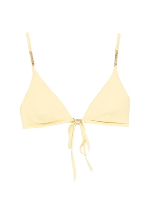 Karl Lagerfeld chain-link triangle bikini top - Yellow
