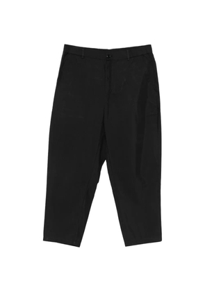 PSOPHIA elasticated-waistband cropped trousers - Black