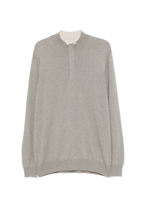 Gran Sasso contrast-trim quarter-zip wool jumper - Grey