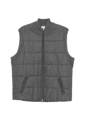 Gran Sasso quilted zip-up wool gilet - Grey