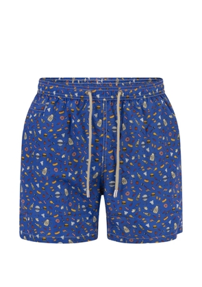 MC2 Saint Barth all-over print drawstring swim shorts - Blue
