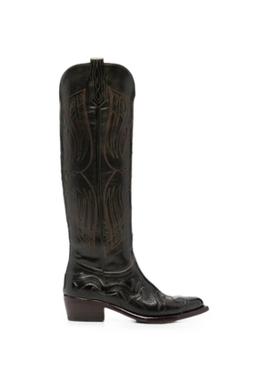 ERALDO leather cowboy boots - Brown