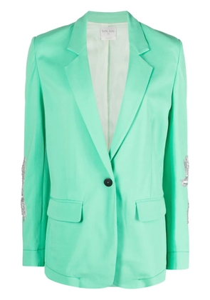 Forte Forte floral-appliqué crepe blazer - Green