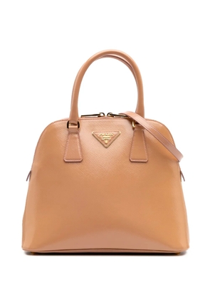 Prada Pre-Owned 2000-2024 Medium Saffiano Vernice Promenade satchel - Brown