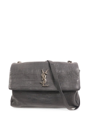 Saint Laurent Pre-Owned West Hollywood crocodile-effect shoulder bag - Black