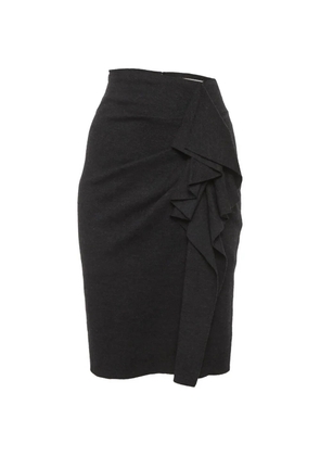 Max Mara ruffled midi skirt - Grey