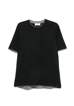 Gran Sasso layered-effect cotton T-shirt - Black