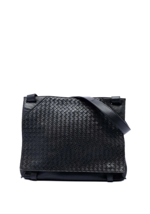 Bottega Veneta Pre-Owned 2012-2026 Intrecciato Trimmed Nappa Messenger Bag crossbody bag - Black