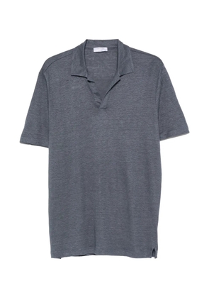 Gran Sasso short-sleeve V-neck linen T-shirt - Grey