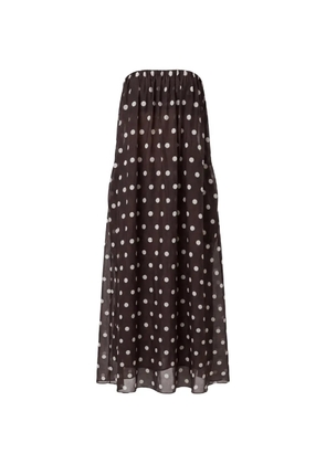 Nicholas Lindy strapless maxi tent dress - Brown