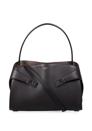 Ferragamo medium Hug Gancini buckle shoulder bag - Brown