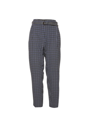 Weekend Max Mara gingham check straight-leg trousers - Blue