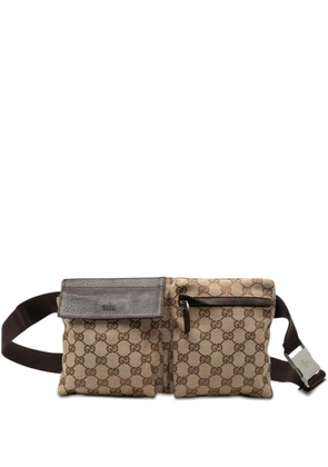 Gucci Pre-Owned 2000-2015 GG Canvas Double Pocket belt bag - Neutrals