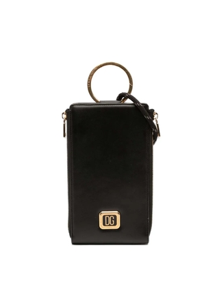 Dolce & Gabbana Pre-Owned 2020-2022 Calfskin Logo Plaque Strapped Wallet shoulder bag - Black