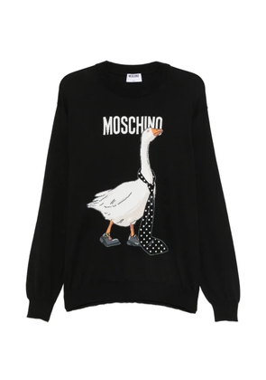 Moschino goose-intarsia sweater - Black