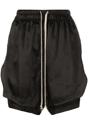 Rick Owens high-low drawstring shorts - Black