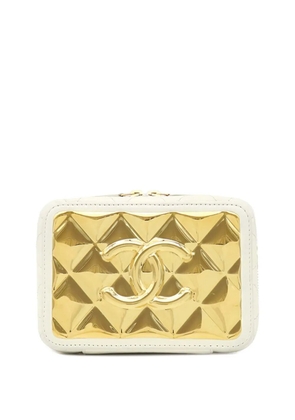 CHANEL Pre-Owned 2021 Mini CC Quilted Lambskin and Golden Plate Vanity crossbody bag
