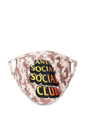 Anti Social Social Club logo-print face mask - Neutrals