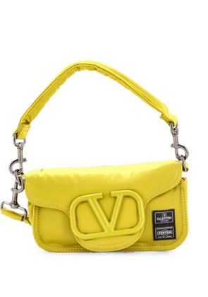 Valentino Garavani Pre-Owned X PORTER VLogo Loco Flap Technical Fabric Small shoulder bag - Yellow