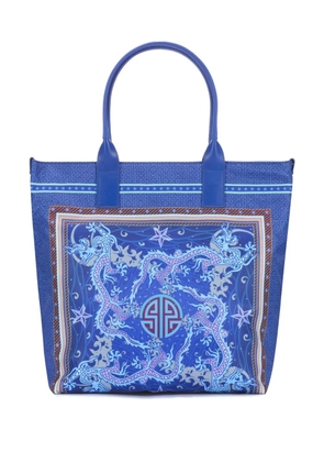 Shanghai Tang Loong Totemic tote bag - Blue