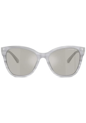 Emporio Armani geometric-frame sunglasses - Grey