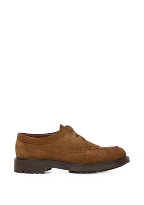 ETRO lace-up suede loafers with Arnica motif - Brown